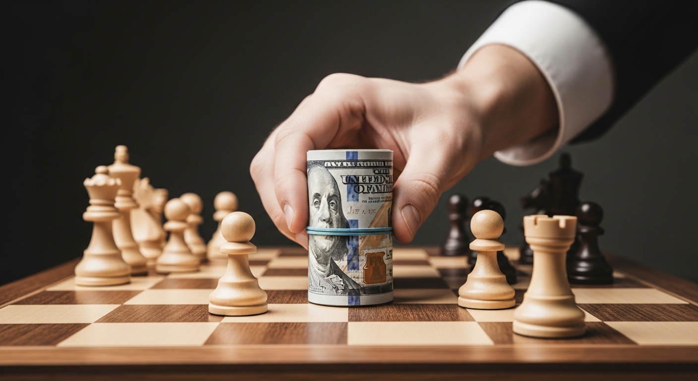Afiliados e Dropshipping: Como Ganhar Dinheiro na Internet Sem Criar Produtos 4 Estratégia financeira representada no tabuleiro de xadrez, simbolizando a importância de planejamento para quem deseja aprender Como Ganhar Dinheiro na Internet de maneira sustentável.