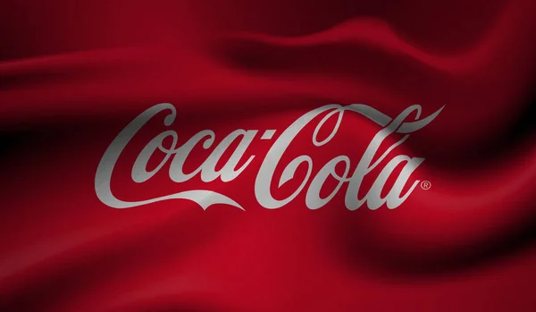 Logo da Coca-Cola sobre um fundo vermelho com textura, representando o poder do branding e da publicidade digital na construção de grandes marcas.