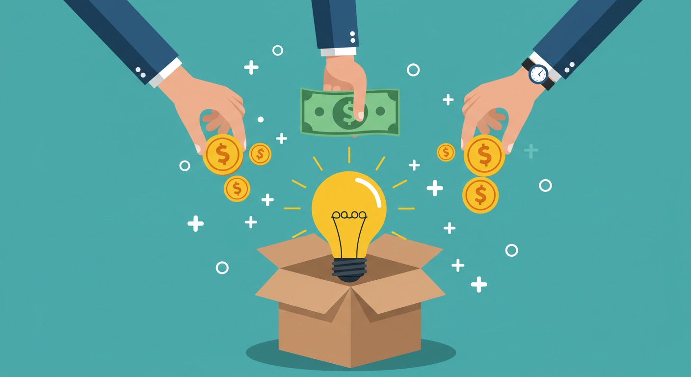 Renda Extra Online: Como Transformar suas Redes Sociais em Lucro 4 Representação de crowdfunding e financiamento coletivo como forma alternativa de renda extra online através do apoio a ideias inovadoras.